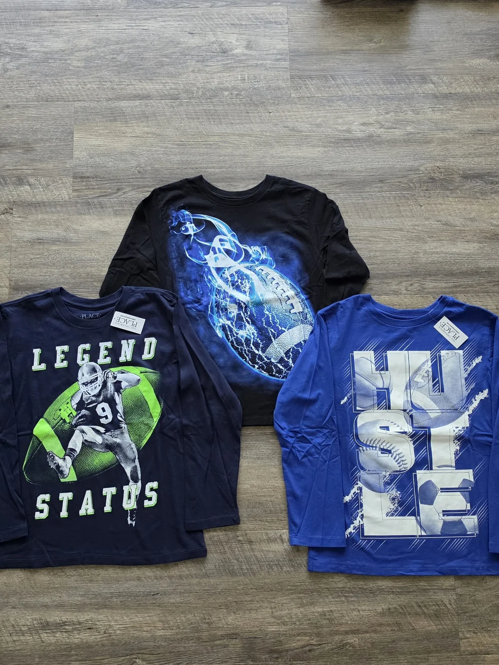 Children's Place Football Graphic Long Sleeve Tees